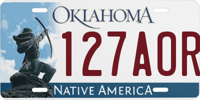 OK license plate 127AOR