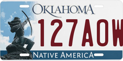 OK license plate 127AOW