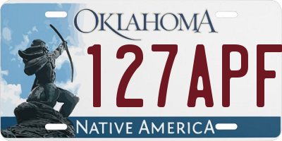 OK license plate 127APF
