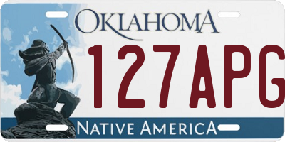 OK license plate 127APG