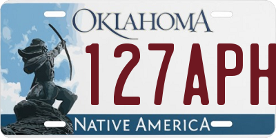 OK license plate 127APH