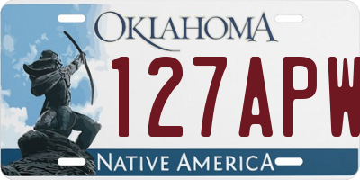 OK license plate 127APW