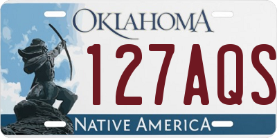 OK license plate 127AQS