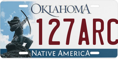 OK license plate 127ARC