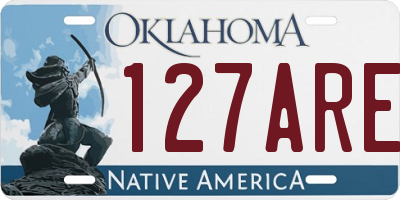 OK license plate 127ARE