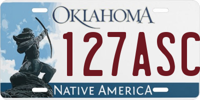 OK license plate 127ASC
