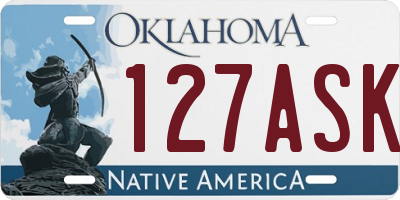 OK license plate 127ASK
