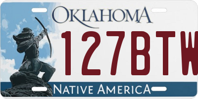 OK license plate 127BTW