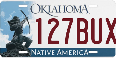 OK license plate 127BUX