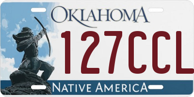 OK license plate 127CCL