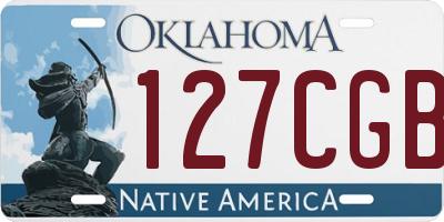 OK license plate 127CGB