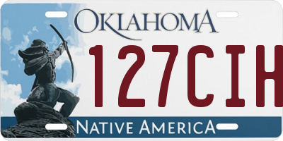 OK license plate 127CIH