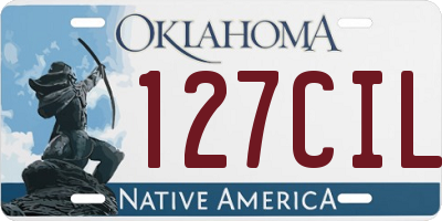 OK license plate 127CIL
