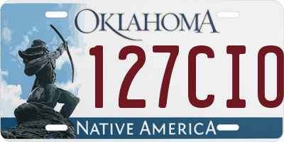 OK license plate 127CIO