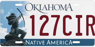 OK license plate 127CIR