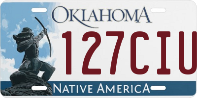 OK license plate 127CIU