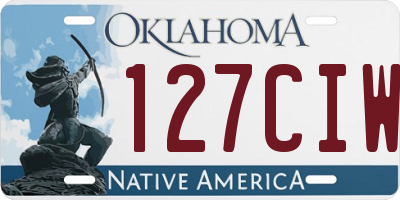 OK license plate 127CIW