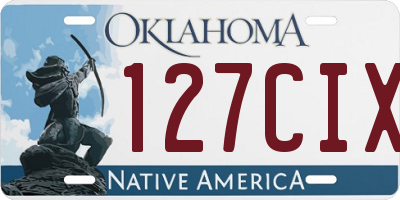 OK license plate 127CIX
