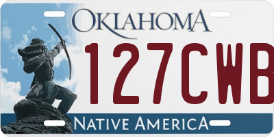 OK license plate 127CWB