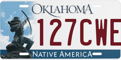 OK license plate 127CWE