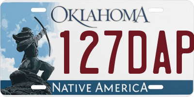OK license plate 127DAP