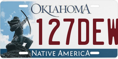 OK license plate 127DEW