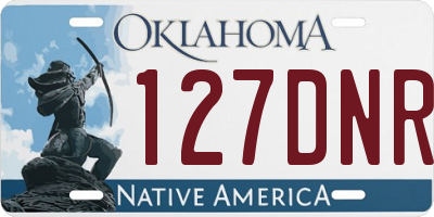 OK license plate 127DNR