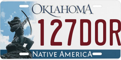 OK license plate 127DOR