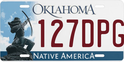 OK license plate 127DPG