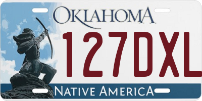 OK license plate 127DXL