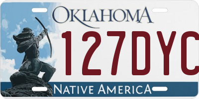 OK license plate 127DYC