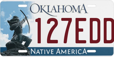 OK license plate 127EDD