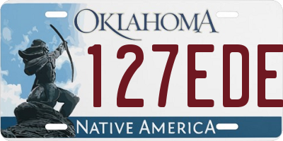 OK license plate 127EDE