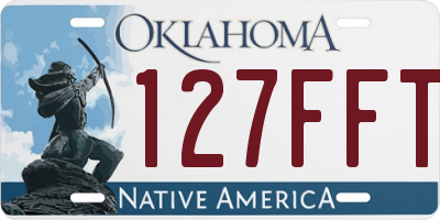 OK license plate 127FFT