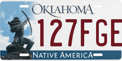 OK license plate 127FGE