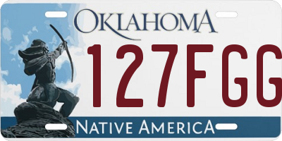 OK license plate 127FGG