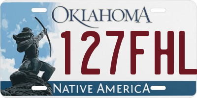 OK license plate 127FHL