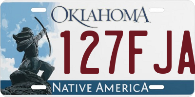OK license plate 127FJA