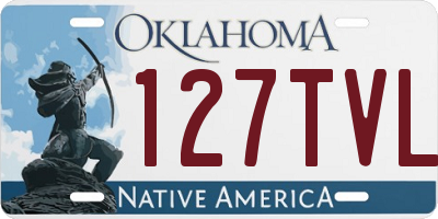 OK license plate 127TVL
