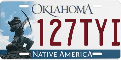 OK license plate 127TYI