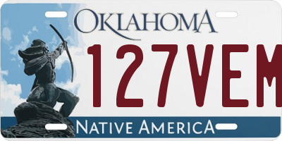 OK license plate 127VEM
