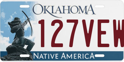 OK license plate 127VEW