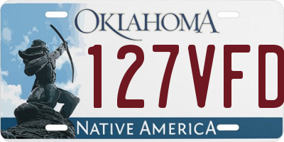 OK license plate 127VFD