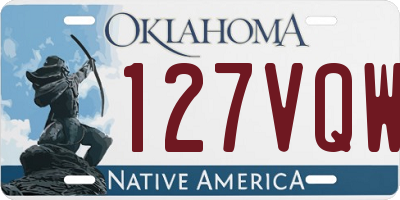 OK license plate 127VQW