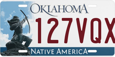 OK license plate 127VQX