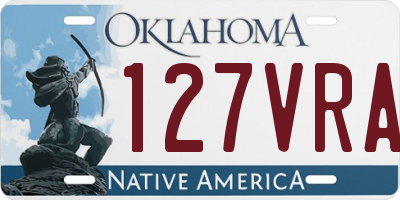 OK license plate 127VRA