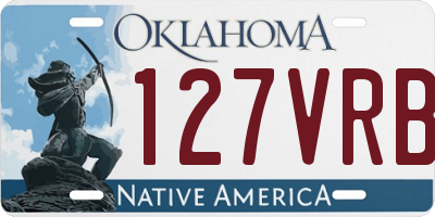 OK license plate 127VRB
