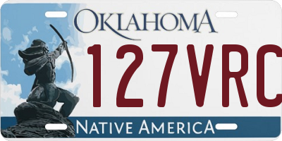 OK license plate 127VRC