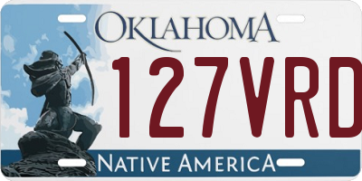 OK license plate 127VRD