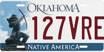 OK license plate 127VRE